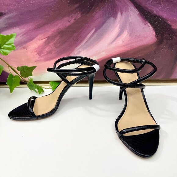 VERONICA BEARD Marceline Leather Strappy Sandals in Black Size 8 - Picture 5 of 15